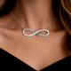 Handmade 925 Sterling Silver Sandra & Aprial Infinity Necklace